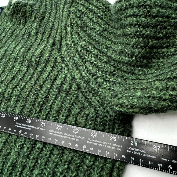 LANE BRYANT VENEZIA Women's XXL Green Wool Pullover Sweater Vintage y2k Tassels‎ - Picture 5 of 7